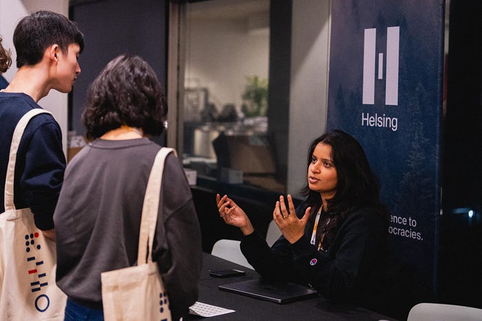 Helsing's conference booth